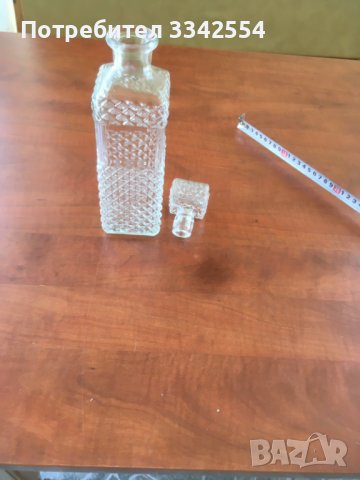 ШИШЕ БУТИЛКА СТЪКЛО РЕЛЕФ ДЕБЕЛО ОТ СОЦА, снимка 2 - Други - 36724744
