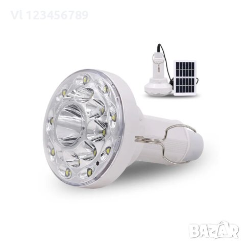  Електрическа лампа със соларен панел LED 3W/6V - EP-022, снимка 2 - Соларни лампи - 42568691