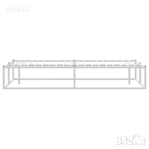 vidaXL Рамка за легло без матрак Бяла 180x200 cm Метал, снимка 5 - Спални и легла - 56147556