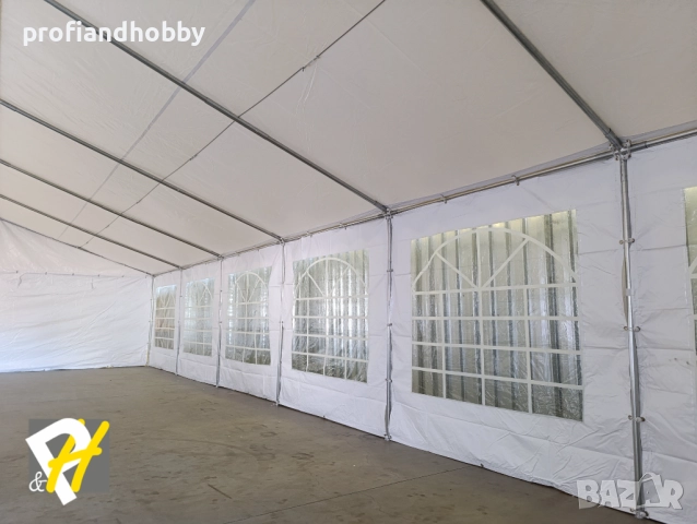 Професионална шатра 6x14м, PVC 500г/м2 - бяла, снимка 4 - Градински мебели, декорация  - 22630208