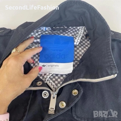 Дамско яке Adidas Originals, размер S, черно, снимка 3 - Якета - 52632723