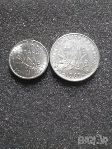 лот 1/2 и1 франк 1969г.