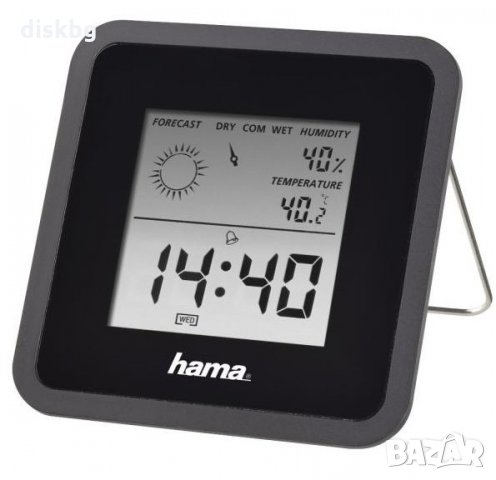 Нов Часовник с Термометър и Хигрометър HAMA ТН-50, снимка 2 - Други стоки за дома - 29954651