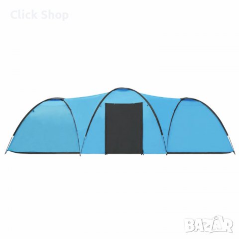Палатка за къмпинг тип иглу, 650x240x190 см, 8-местна, синя, снимка 6 - Палатки - 37828567