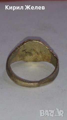 Стар пръстен уникат над стогодишен сачан с БУКВА Р - 60031, снимка 4 - Антикварни и старинни предмети - 28995093