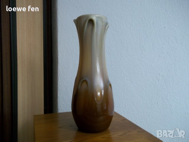 Яка масивна ваза дебело стъкло - тежи около 2 кг! 34 см височина!, снимка 2 - Вази - 39772219