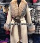 Кашмирено палто с естествена Лисица , снимка 1 - Палта, манта - 29991379