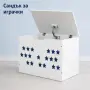 Дървен детски сандък за играчки, снимка 6
