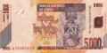 ❤️ ⭐ Конго ДР 2020 5000 франка UNC нова ⭐ ❤️, снимка 2