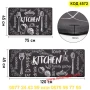 Водоустойчива кухненска пътека – Kitchen Love (ЧЕРНО-БЯЛ комплект) - КОД 4572, снимка 6