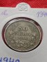 Монета  50 лева 1940г. Борис трети Цар на Българите за колекция декорация  24942, снимка 7