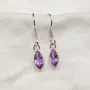 Сребърни обеци с Аметист , снимка 3