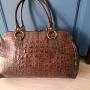 Дизайнерска кафява чанта, снимка 5