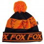 Шапка зимна FOX BLACK & ORANGE Lined Bobble, снимка 1 - Екипировка - 31070351