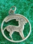 Винтидж сребърна висулка зодиакален знак Козирог ♑ ювелирна изработка 30554, снимка 3