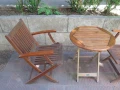  Тиково дърво-2бр.столове и маса ,Скандинавски дизаин, снимка 3