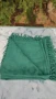 Зелена памучна покривка с ресни плътна тежка, снимка 4