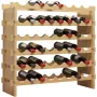 ПРОМОЦИЯ Стойка за вино от естествена дървесина ( 48 бутилки ) 10BFLCBY-WS6848M, снимка 1