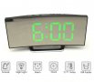 Настолен дигитален огледален часовник с LED цифри, термометър и аларма, снимка 2