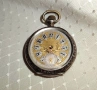 Старинен мъжки джобен часовник сребро 800, снимка 1