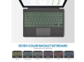 Ултратънка преносима безжична Bluetooth клавиатура с тъчпад, 7-цветна подсветка, снимка 3