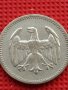 Сребърна монета 1 марка 1924г. Германия Ваймарска република 39615, снимка 4