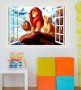 Цар Лъв Симба Нала прозорец скала самозалепващ стикер лепенка за стена детска стая детски, снимка 1