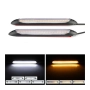 LED дневни светлини DRL PG73 15.5 см с мигач – бяло/жълто, 12V (2 бр.), снимка 1