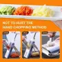 Мултифункционален чопър Spring Slicer за рязане на плодове и зеленчуци с контейнерче , снимка 2