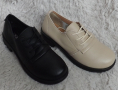 Обувки с връзки, еко кожа, код 694/ББ2/23, снимка 1 - Дамски ежедневни обувки - 44780114