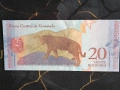 Банкнота - Венецуела - 20 боливара UNC | 2018г., снимка 2