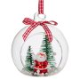 3 броя Комплект Стъклена топка за украшение за коледна елха, Дядо коледа с елхи, снимка 2