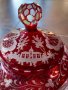 Кристален чайник рубинен кристал  Bohemia , снимка 13