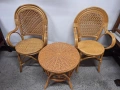 Градински ратанови столове и маса , снимка 1
