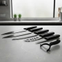 Комплект кухненски ножове – Cheffinger CF-MB08 от 6 части с мраморно покритие и магнитна кутия, снимка 2