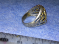 СТАР АЖУРЕН СРЕБЪРЕН ПРЪСТЕН ЛАКИРАНО СРЕБРО 925 МАЙСТОРСКА РЪЧНА ВИНТИДЖ ИЗРАБОТКА 43790, снимка 9