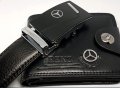 мъжки портфейл+колан луксозен комплект бмв мерцедес ауди, снимка 1