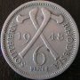 6 пенса 1948, Южна Родезия, снимка 1