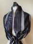 Черен, блестящ шал  от 70 % пашмина и 30 % коприна, снимка 7