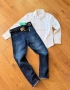 H&M детски нови дънки и риза, снимка 1