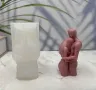 3D Двойка жена и мъж прегърнати силиконов молд форма калъп свещ гипс декор смола, снимка 3