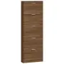 vidaXL Шкаф за обувки, кафяв дъб, 59x17x169 см, инженерно дърво(SKU: 342517), снимка 1