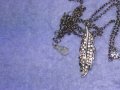 ФИНО АРТ СРЕБЪРНО КОЛИЕ с ЛИСТОВИДЕН СРЕБЪРЕН ПЕНДАНТ с ИСКРЯЩИ ЦИРКОНИ СРЕБРО S925 ПРОБА 40989, снимка 6