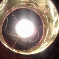 Месингова нощна лампа, снимка 4 - Настолни лампи - 36734083
