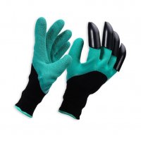 Градинарски ръкавици Garden Genie Gloves, Комплект 2 бр., с нокти, Черно/Зелени, снимка 1 - Градински инструменти - 29882741