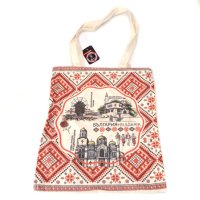 Сувенирна чанта, текстилна - тип пазарска - декорирана със забележителности от България 33см Х 37см, снимка 7 - За пчели - 44399410