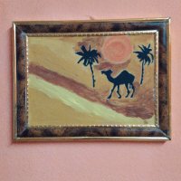  "Пустинен пейзаж" акрил върху дърво, снимка 6 - Картини - 37118457