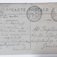 Черно-бяла картичка Mont-Saxonnex, Франция, 1928, снимка 2 - Филателия - 44326056