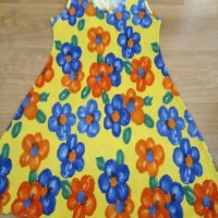 Прекрасна рокля на ярки цветя, снимка 1 - Рокли - 38847472