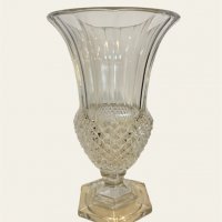 Красива кристална ваза. №3182, снимка 3 - Антикварни и старинни предмети - 39020456